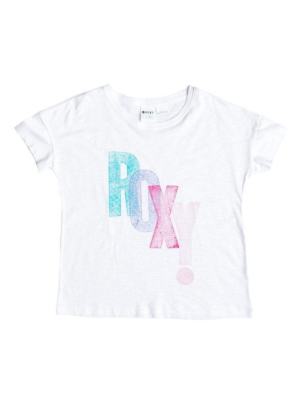 roxy, Girl's 7-14 Exclamation Crew Tee, Bright White (wbb0) 0 Girl's 7-14 Exclamation Crew Tee RRS51167 Roxy