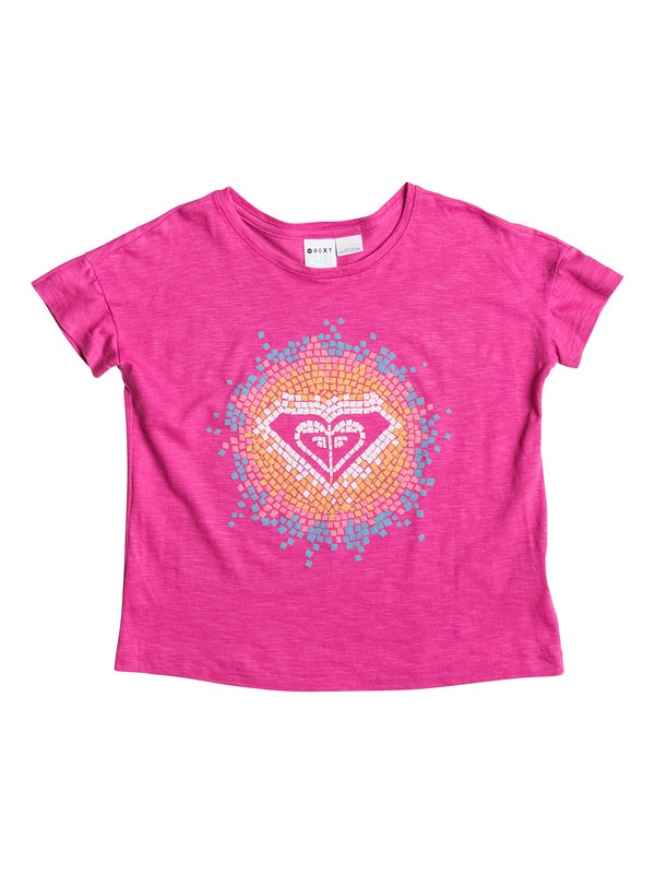 roxy, Girl's 7-14 Mosiac Crew Tee, Very Berry - Solid (mmw0) 0 Girl's 7-14 Mosiac Crew Tee RRS51177 Roxy