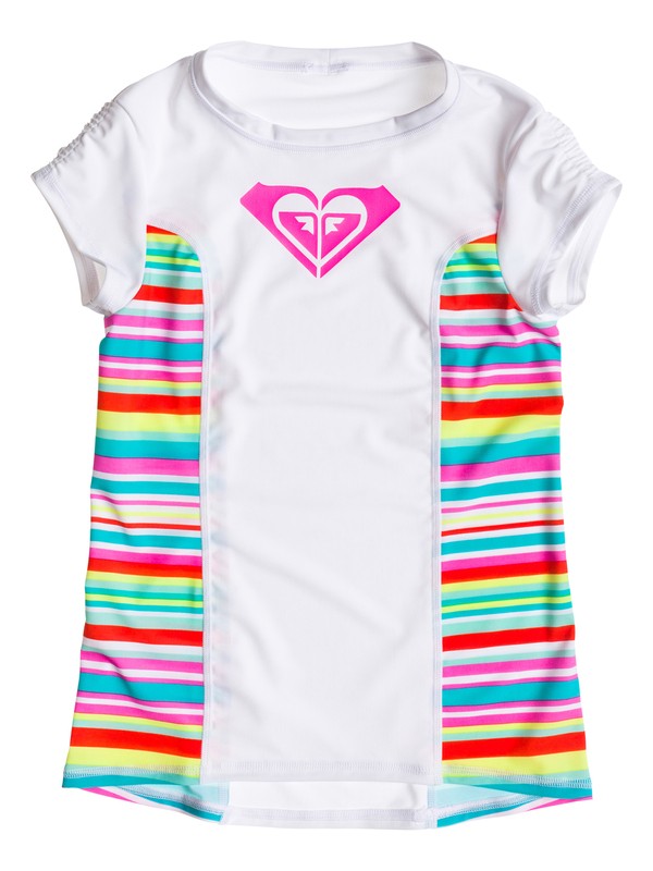 roxy, Girl's 7-14 Surfs Up Short Sleeve Rashguard, SEA SALT (wbb0) 0 Girl's 7-14 Surfs Up Short Sleeve Rashguard RRS51737 Roxy