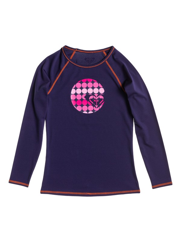 roxy, Girl's 7-14 Kailedscope Long Sleeve Rashguard, Astral Aura - Solid (pss0) 0 Girl's 7-14 Kailedscope Long Sleeve Rashguard RRS51767 Roxy