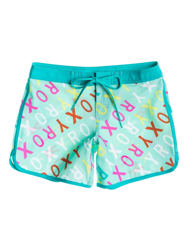roxy, Girl's 7-14 Surfs Up Logo 5" Inseam Boardshorts, CABBAGE (gea6) 0 Girl's 7-14 Surfs Up Logo 5" Inseam Boardshorts RRS55187 Roxy