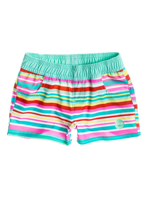 roxy, Girl's 2" Surfs Up Boardshort, Ceramic - Stripe_1 (blw3) 0 Girl's 2" Surfs Up Boardshort RRS55226 Roxy