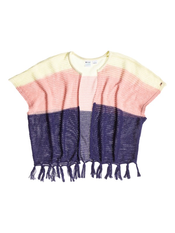 roxy, Girl's 7-14 Sunshine Colorblock Poncho, Afterglow (ycq0) 0 Girl's 7-14 Sunshine Colorblock Poncho RRS56037 Roxy