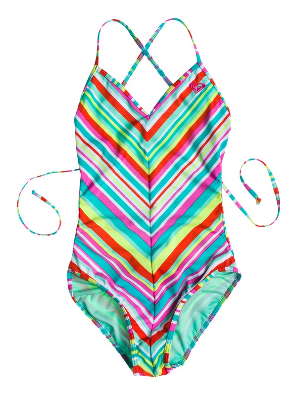 roxy, Girl's 7-14 Surf's Up Onepiece, TURQUOISE (blw3) 0 Girl's 7-14 Surf's Up Onepiece RRS58547 Roxy