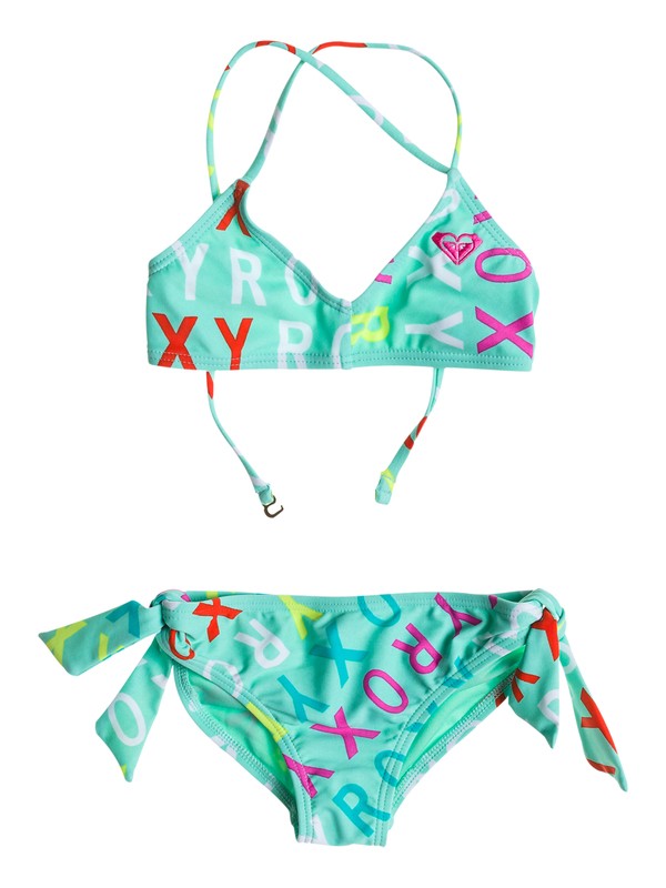 roxy, Girl's 2-6 Surf's Up Logo Bandeau Set, Cabbage - Pattern_1 (gea6) 0 Girl's 2-6 Surf's Up Logo Bandeau Set RRS58576 Roxy