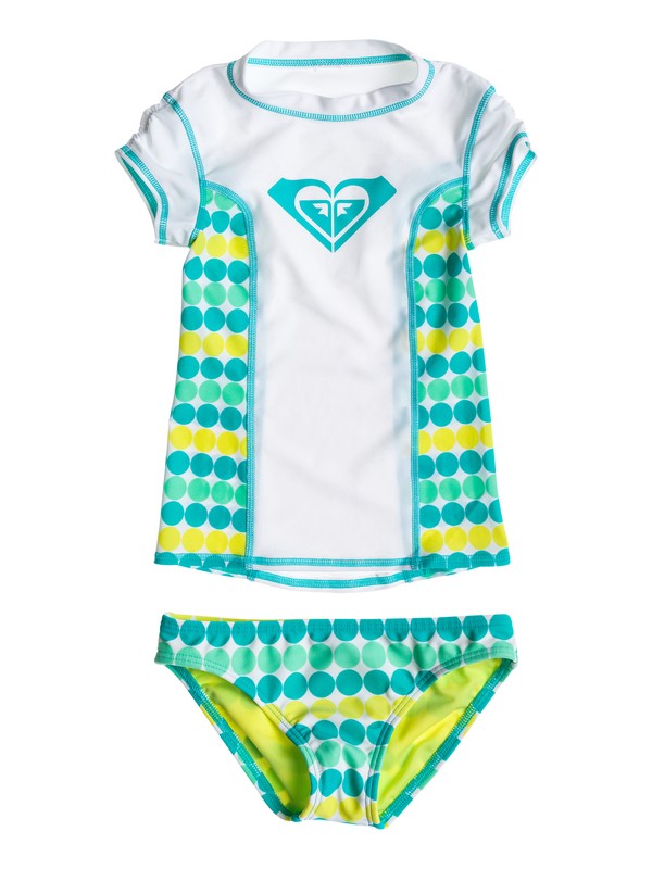 roxy, Girl's 2-6 Kalidescope Rashguard Set, Ceramic - Pattern_1 (blw6) 0 Girl's 2-6 Kalidescope Rashguard Set RRS58776 Roxy
