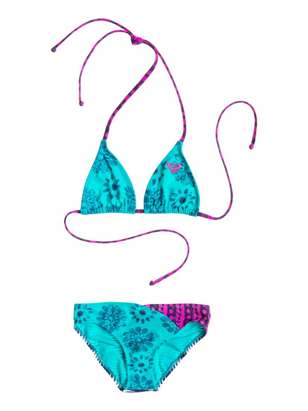 roxy, Girl's 7-14 Batik Tiki Tri Set, Astral Aura-6 (pss6) 0 Girl's 7-14 Batik Tiki Tri Set RRS58807 Roxy